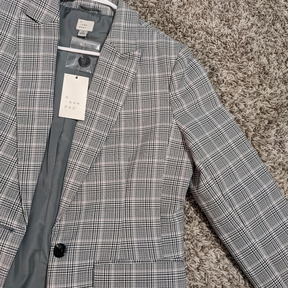 A New Day Pink Plaid Blazer
